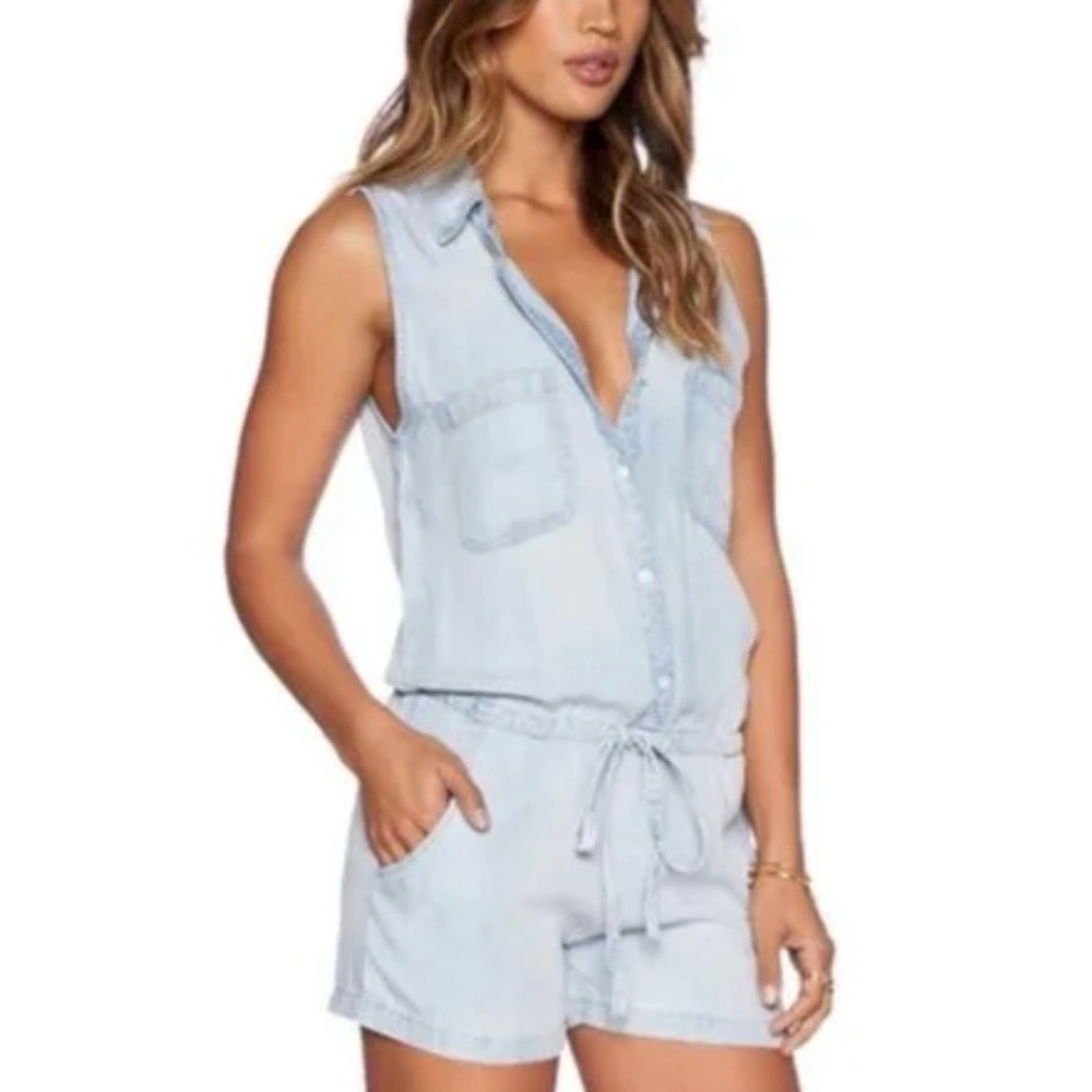Rails Fiona Chambray Romper - small - NWT